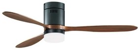 Ανεμιστήρας Οροφής Με Φωτιστικό LED 15W IP20 3CCT Μαύρο 19144 Zambelis-19144-Μαύρο 19144