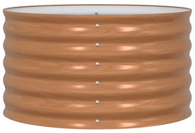 vidaXL Υπερυψωμένη Ζαρντινιέρα Καφέ 80 x 80 x 44 cm Ατσάλι