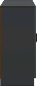 vidaXL Πλαϊνό γραφείο Μαύρο 89 x 34,5 x 77 εκ. Επεξεργασμένο Ξύλο