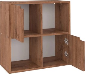 vidaXL Βιβλιοθήκη Χρώμα Καφέ Δρυς 60 x 27,5 x 59,5 εκ. από Επεξ. Ξύλο