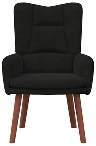 vidaXL Χαλαρωτική Πολυθρόνα Μαύρο 63 x 67 x 94 εκ. Βελούδο