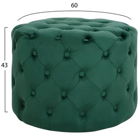 Σκαμπό Kassie Κυπαρίσσι Βελούδο Τύπου Chesterfield Φ60x43Yεκ.