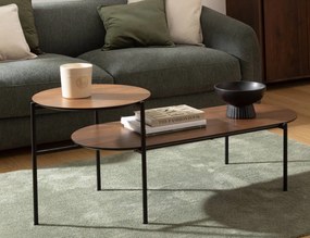 ΤΡΑΠΕΖΆΚΙΑ ΣΑΛΟΝΙΟΎ KEMI 2SH WALN COFFEE TABLE ATMOSPHERA 197757A