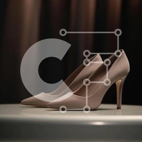 Σετ των 2 Intra Συλλεκτικό Ξύλινο Παζλ Plywood 4mm - Μπεζ ψηλοτάκουνα σε λευκό τραπέζι Σε Ξύλινο Κουτί - Διαστάσεις: 10x10 cm – 25 κομμάτια