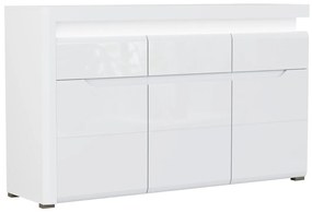 Σιφονιέρα Orlando K103, Άσπρο, Γυαλιστερό λευκό, Με συρτάρια και ντουλάπια, Αριθμός συρταριών: 1, 89x152x39cm | Epipla1.gr