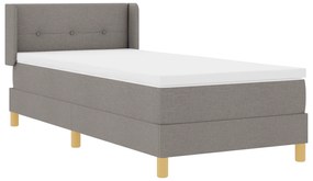 vidaXL Κρεβάτι Box Spring με στρώμα σε καφέ, 80 x 200 εκ., Υφασμα