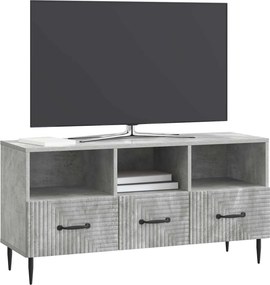 VidaXL Ντουλάπι TV με συρτάρι Γκρι Σκυροδέματος 102 x 34,5 x 50 εκ.