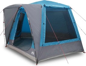 vidaXL Σκηνή Camping Καταφύγιο Μπλε 420 x 420 x 227 εκ Πολυεστέρας