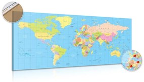 Εικόνα σε χάρτη από φελλό σε μπλε φόντο - 120x60  place
