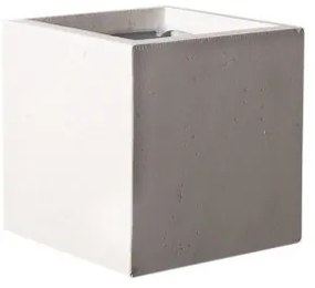 Γλάστρα Πήλινη Τετράγωνη Rocky Γκρι Ανοιχτό M 30x30x30 εκ. B-5050-8 Supergreens-B-5050-8-Γκρι B-5050-8