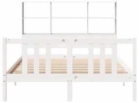 vidaXL Κρεβάτι Βιβλιοθήκη Χωρίς Στρώμα 160x200 εκ Μασίφ Ξύλο Πεύκου