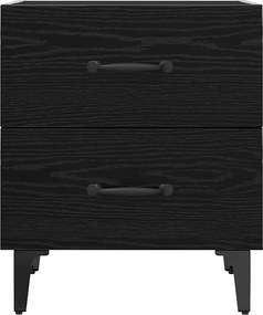 vidaXL Ντουλάπι κρεβατιού 2 pcs Μαύρη Οξυά 40 x 35 x 47,5 εκ
