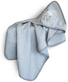 Κάπα Με Κουκούλα Βαμβακερή Bebe 75x75εκ. Bike Silver SBaby