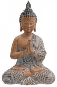 ΕΠΙΤΡΑΠΕΖΙΟ ΔΙΑΚΟΣΜΗΤΙΚΟ POLYRESIN Fylliana "Buddha" ΚΑΦΕ ΧΡΩΜΑ 22x15x31εκ 281-224-032