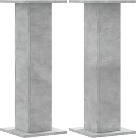 vidaXL Βάσεις Ηχείων 2 Τεμ. Γκρι Σκυρ. 30x30x80 εκ. Επεξ. Ξύλο