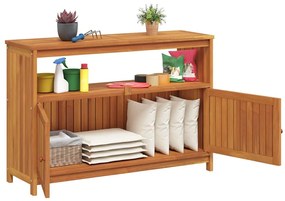 vidaXL Τραπέζι Κονσόλα Κήπου 110 x 35 x 75 εκ. από Μασίφ Ξύλο Ακακίας