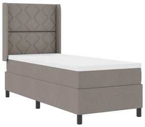 vidaXL Κρεβάτι με ελατήρια με στρώμα Taupe 80 x 200 cm ύφασμα
