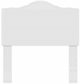 vidaXL Κεφαλάρι με κεφαλάρι Λευκό 75 cm Επεξεργασμένο ξύλο