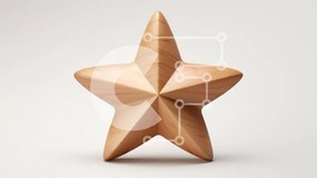 Intra Συλλεκτικό Ξύλινο Παζλ Plywood  4mm - Ξύλινο Γλυπτό Αστέρι Σε Ξύλινο Κουτί - Διαστάσεις: 10x10 cm – 25 κομμάτια