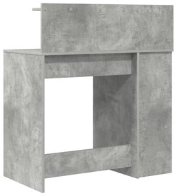 vidaXL Γραφείο με Αποθήκευση Γκρι Σκυρόδεμα 90x48x101.5 εκ. Επεξεργασμένο Ξύλο