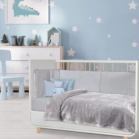 DAS BABY ΚΟΥΒΕΡΤΑ VELOUR 80X110 RELAX 1342 ΓΚΡΙ