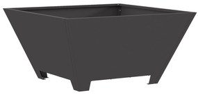 vidaXL Τζάκι Φωτιά Τετράγωνο Μαύρο 60x60x30 εκ. Ατσάλι