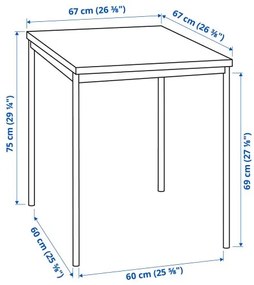 SANDSBERG/KATTIL τραπέζι και 2 καρέκλες, 67 cm 594.288.68