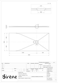 Sirene Slate 80x180 S18080 Λευκό Ματ - Παραλληλόγραμμη ντουζιέρα μαρμάρινη