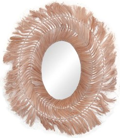 Καθρέπτης Tolle Inart abaca σε φυσικό χρώμα 65x85x17εκ