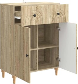 vidaXL Πλαϊνό γραφείο Sonoma Δρυς 66 x 34,5 x 90 εκ Επεξεργασμένο Ξύλο