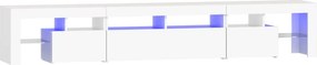vidaXL Έπιπλο Τηλεόρασης με LED Λευκό 230x36,5x40 εκ.