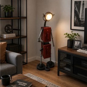 EXTREME INTERIOR DESIGN LAMP ROBOT IRON RED E27 MAX.60W 74940