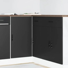 vidaXL Ντουλάπι βάσης νεροχύτη Lyon Μαύρο από Επεξεργασμένο Ξύλο