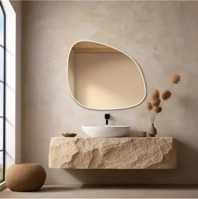 Stewehome Ασύμμετρος καθρέφτης τοίχου από γυαλί 75x55 cm