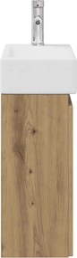 vidaXL Μονάδα μπάνιου με βρύση Artisan Δρυς 45,5 x 22,5 x 84 εκ
