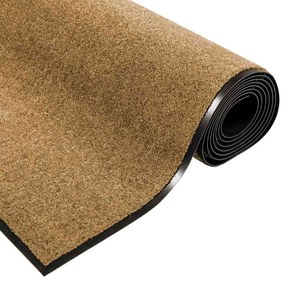 vidaXL Χαλάκι Εξώπορτας Κρέμα και Μαύρο 120 x 250 cm