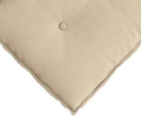 vidaXL Μαξιλάρι Πλάτης Κρεμ 60 x 50 cm Ύφασμα Μικροΐνας