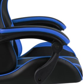 vidaXL Καρέκλα Racing Μαύρο / Μπλε από Συνθετικό Δέρμα
