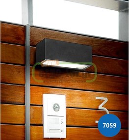 Led φωτιστικό επίτοιχο ορθογώνιο σατινέ 1.6W μπλε φως μονής κατεύθυνσης 24led 230V στεγανό IP54