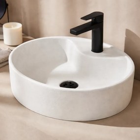 Tema Fontana White 52x42 - Επιτραπέζιος Νιπτήρας με Υφή Πέτρας