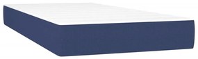 Κρεβάτι Boxspring με Στρώμα &amp; LED Μπλε 120x190εκ. Υφασμάτινο - Μπλε