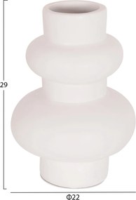 ΕΠΙΤΡΑΠΕΖΙΟ ΔΙΑΚΟΣΜΗΤΙΚΟ ΒΑΖΟ LEMA HM4664.02M ΤΕΡΑΚΟΤΑ ΣΕ ΛΕΥΚΟ--Φ22x29Υεκ.