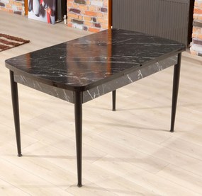 Τραπέζι Κουζίνας Επεκτεινόμενο (132-170x76.5x79) A-G Trend 107BCK1512 Black/White