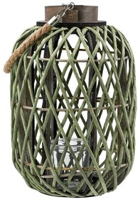 Ψάθινο Φανάρι FL8303 Fylliana Πράσινο 22x33εκ. 22x22x33 εκ.