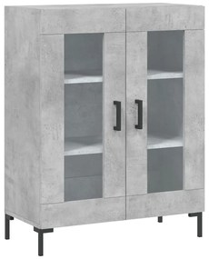 vidaXL Ντουλάπι Γκρι Σκυροδέματος 69,5x34x180 εκ. Επεξεργασμένο Ξύλο