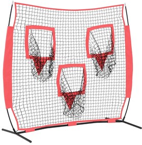vidaXL Μπέιζμπολ &amp; Σόφτμπολ Μαύρο 214.5 x 89.5 x 181 εκ. Πολυεστέρας