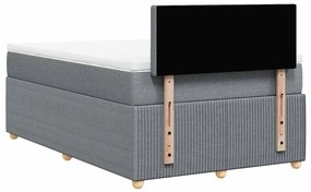Κρεβάτι Boxspring με Στρώμα Ανοιχτό Γκρι 120x200 εκ. Υφασμάτινο 3287437