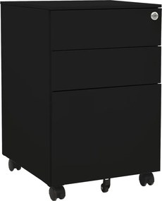 vidaXL Αρχειοθήκη Φορητή Μαύρη 39 x 45 x 60 εκ. Ατσάλινη