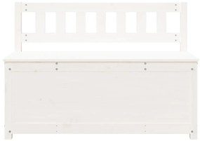 Παγκάκι Λευκό 110 x 41 x 76,5 εκ. από Μασίφ Ξύλο Πεύκου - Λευκό