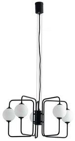 Φωτιστικό Οροφής I-Neutron-S5 Black-White Luce Ambiente Design Metal, Glass